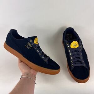 Puma x Clyde mens size 12 blue wool black history month athletic sneakers shoes